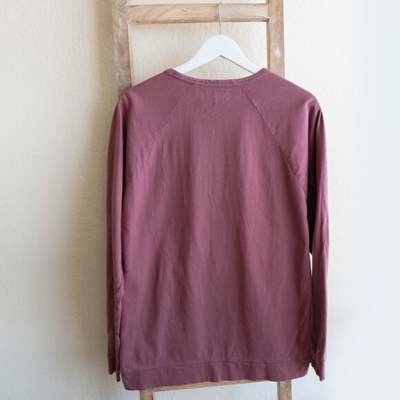 Pact Shirt Men's Sz M Marsala 100% Organic Cotton Crewneck Raglan Long Sleeves - Picture 3 of 6
